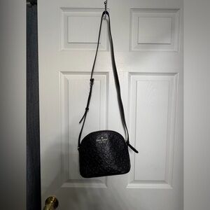 Kate Spade Embossed Black Crossbody Bag